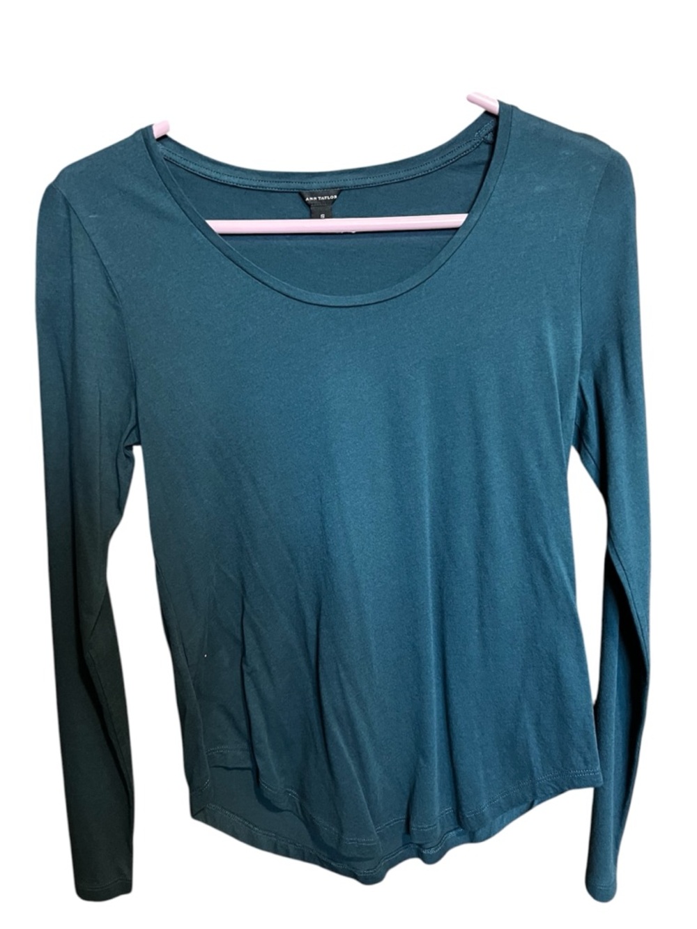 Ann Taylor Long Sleeve Top – Size Small – Teal Essential Basic